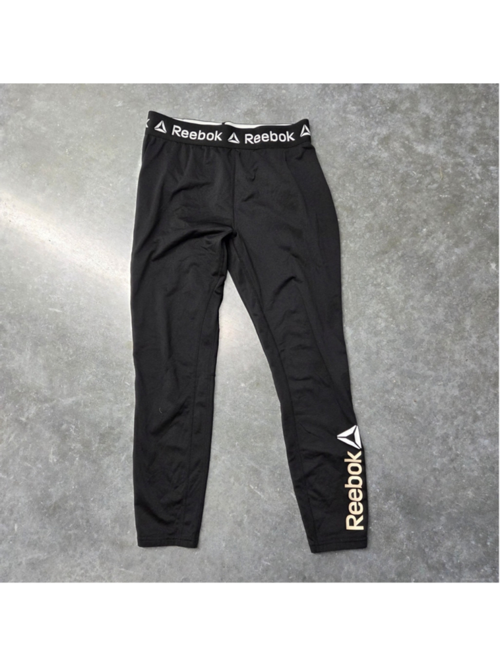 Reebok Black Men's Compression Pants Gorpcore Athletic Size L